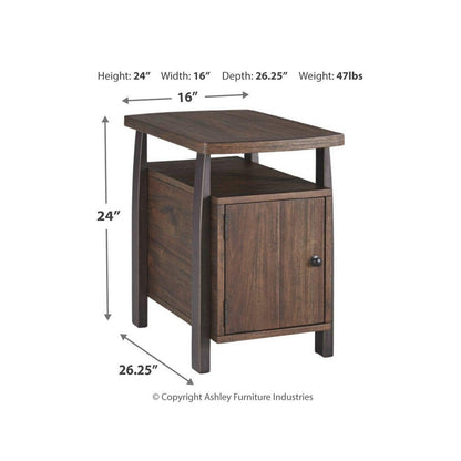 Vailbry Chairside End Table Ash-T758-7