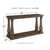 Johnelle Sofa Table Ash-T776-4