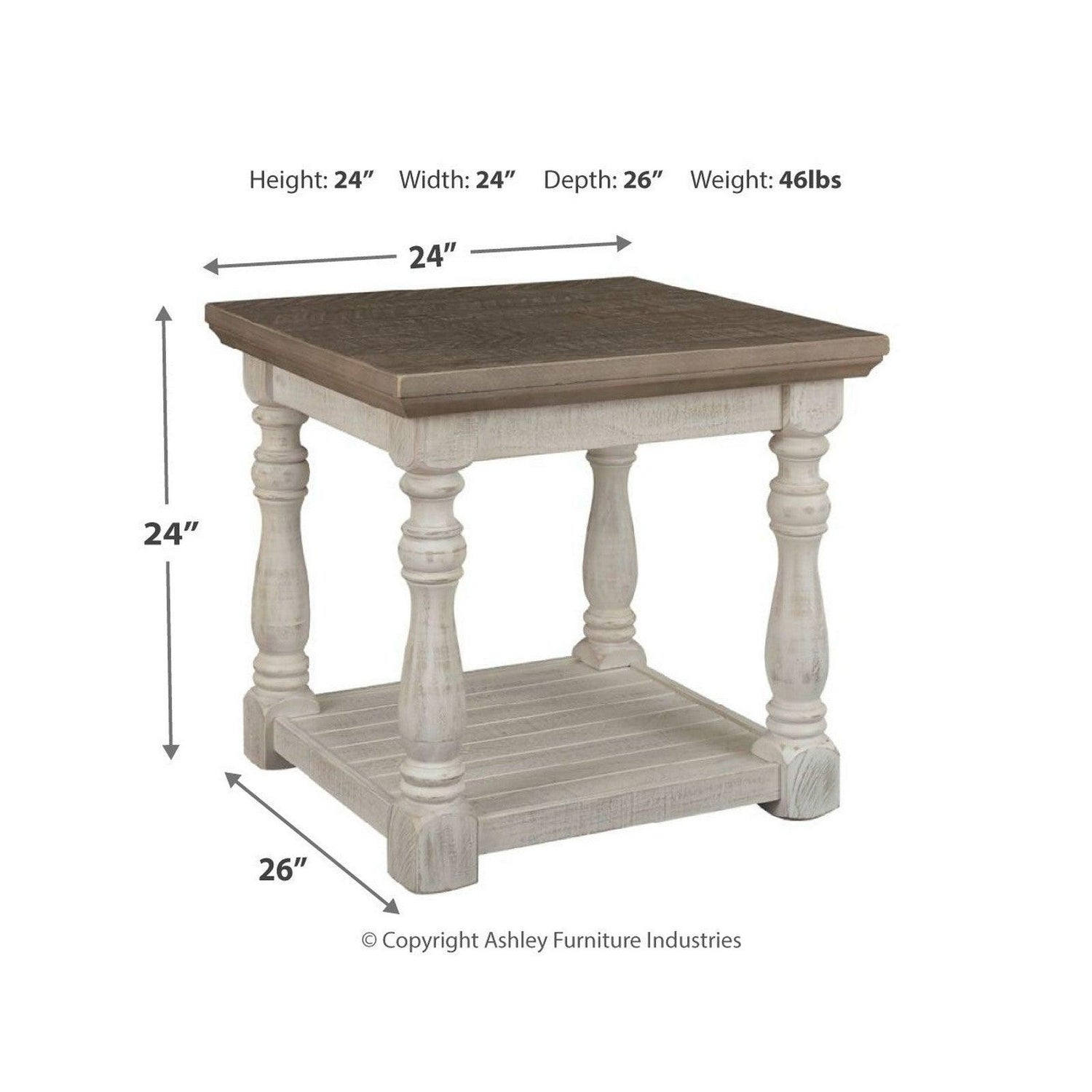 Havalance End Table Ash-T814-3