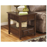 Gately End Table with Storage & Power Outlets Ash-T845-3