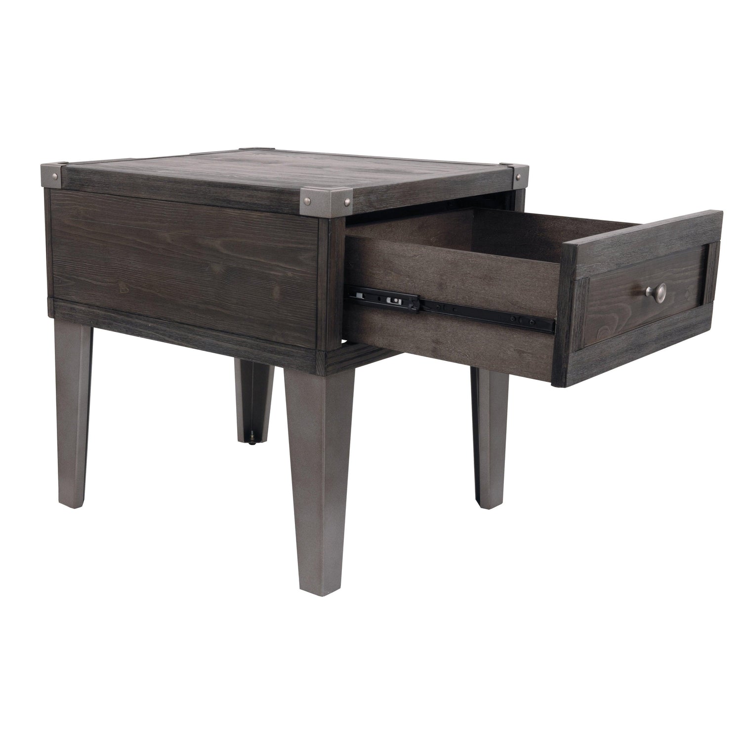 Todoe End Table with USB Ports &amp; Outlets Ash-T901-3
