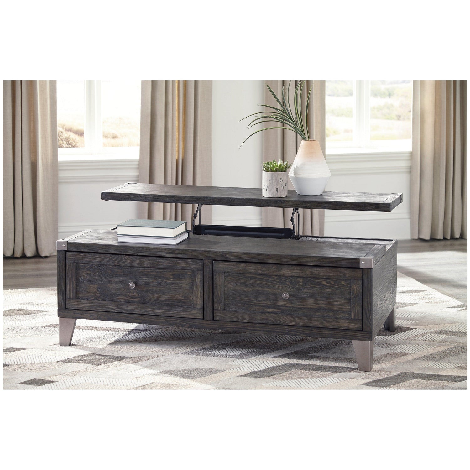 Todoe Coffee Table with Lift Top Ash-T901-9