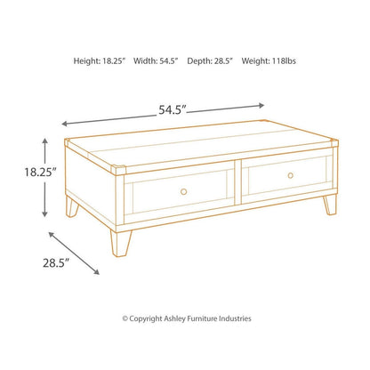 Todoe Coffee Table with Lift Top Ash-T901-9