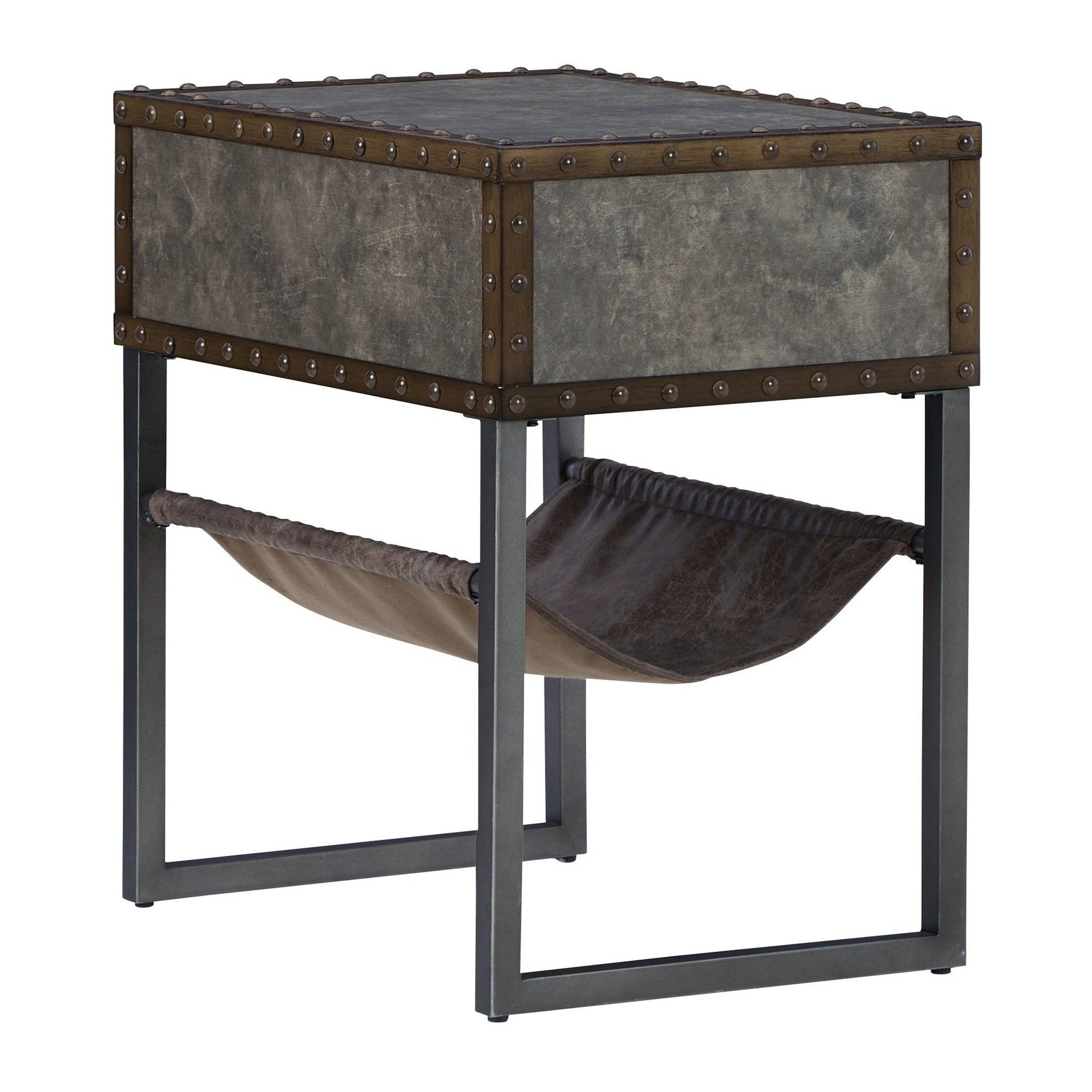 Derrylin Chairside End Table Ash-T973-7