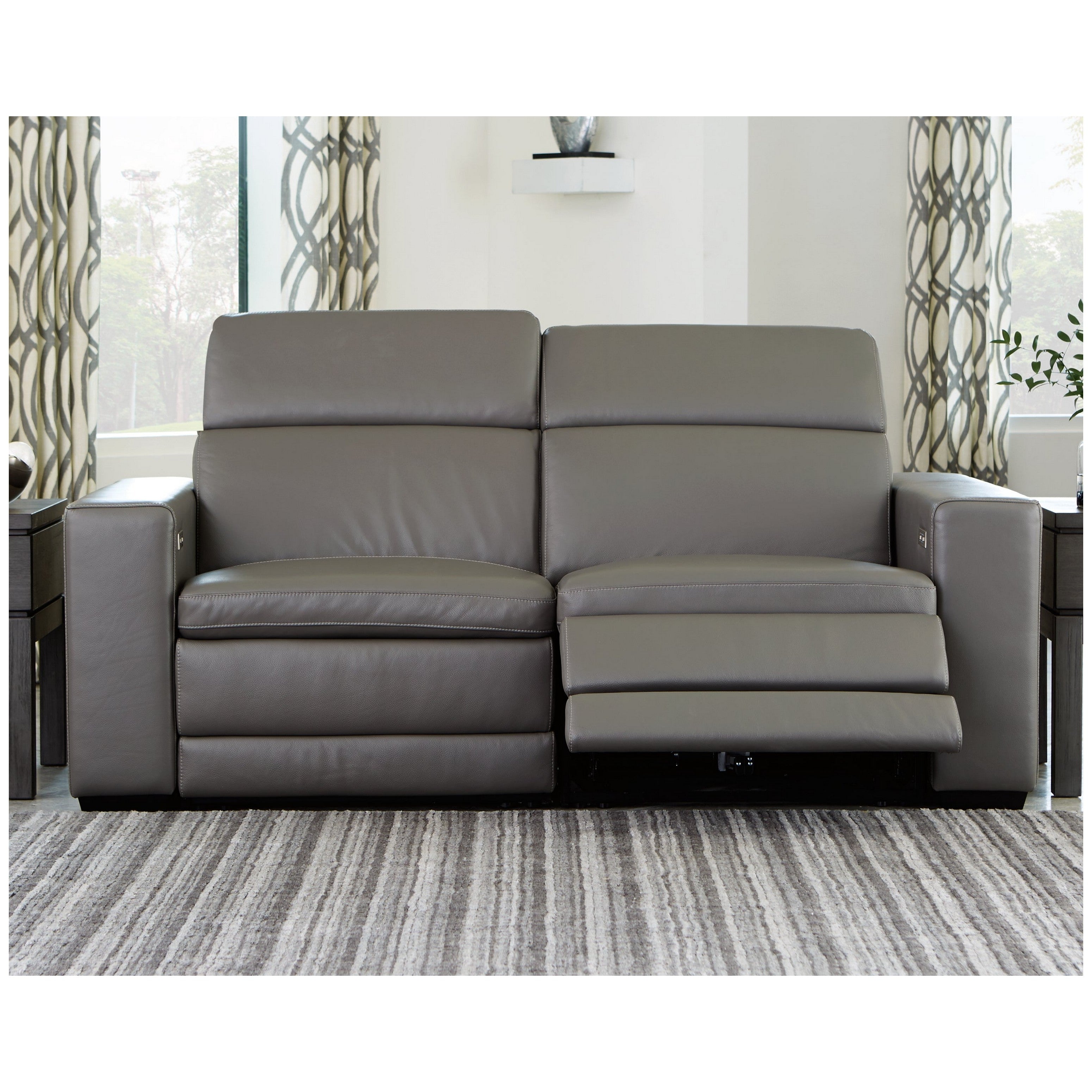 Texline 2-Piece Power Reclining Sectional Ash-U59603S6