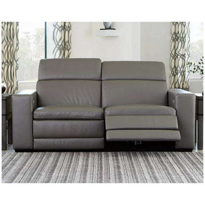 Texline 2-Piece Power Reclining Sectional Ash-U59603S6