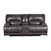 McCaskill Reclining Loveseat with Console Ash-U6090094