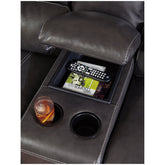 McCaskill Reclining Loveseat with Console Ash-U6090094