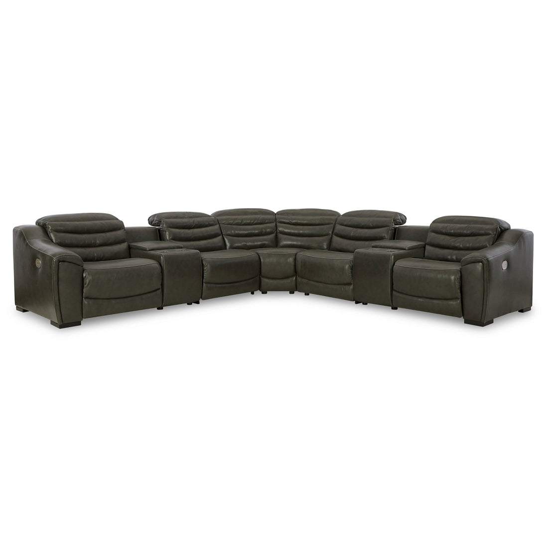 Center Line 7-Piece Power Reclining Sectional Ash-U63404S7