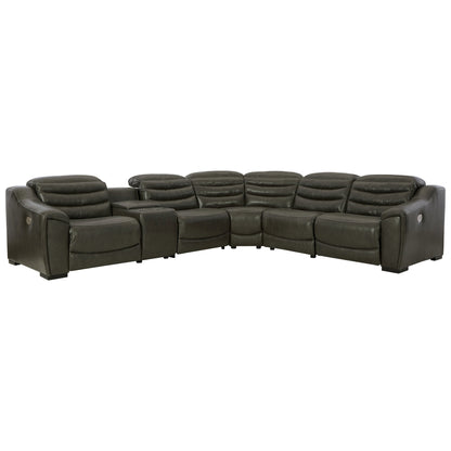 Center Line 6-Piece Power Reclining Sectional Ash-U63404S4