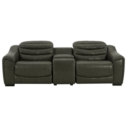 Center Line 3-Piece Power Reclining Loveseat with Console Ash-U63404S2