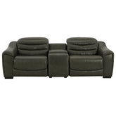Center Line 3-Piece Power Reclining Loveseat with Console Ash-U63404S2
