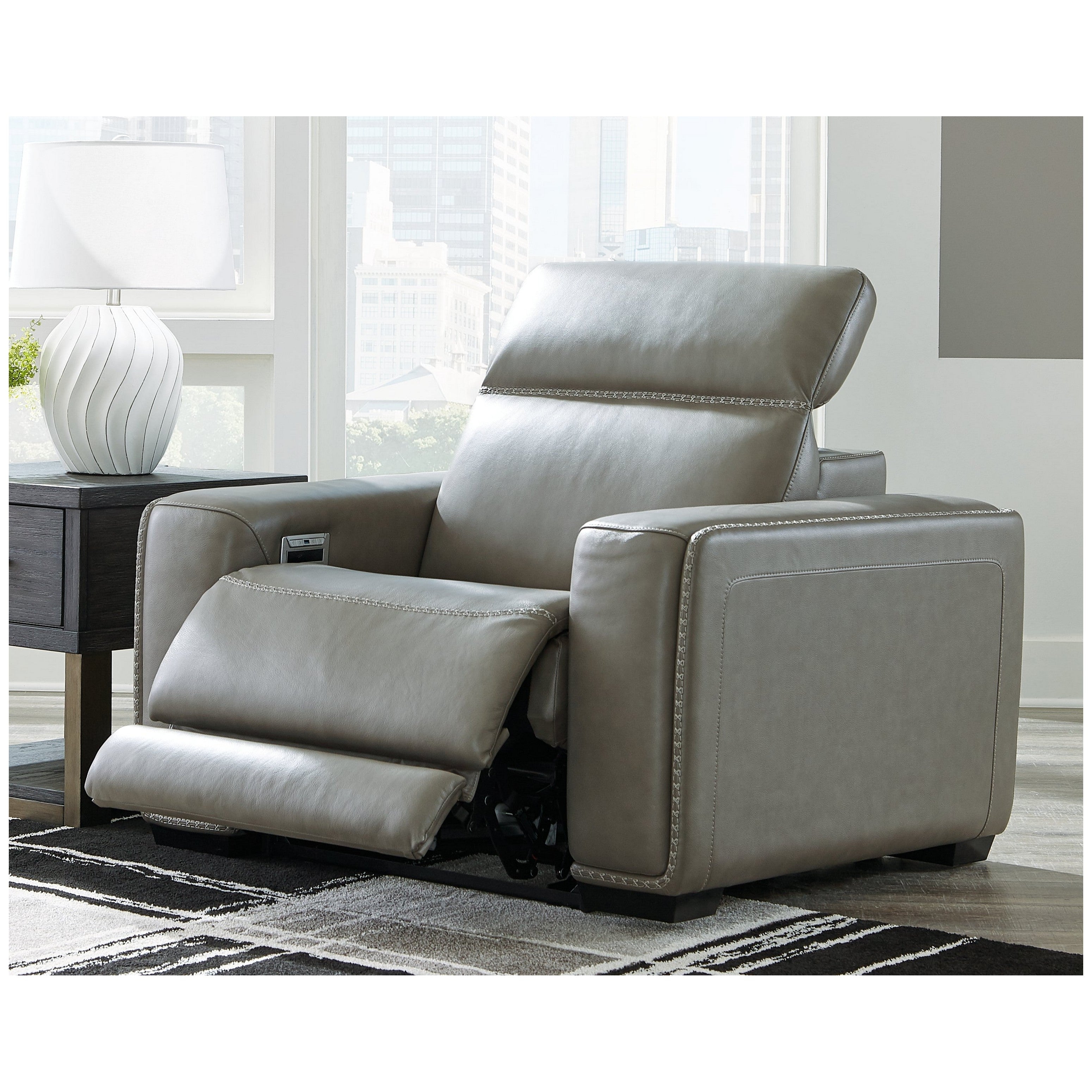 Correze Recliner with Power Ash-U94202S1