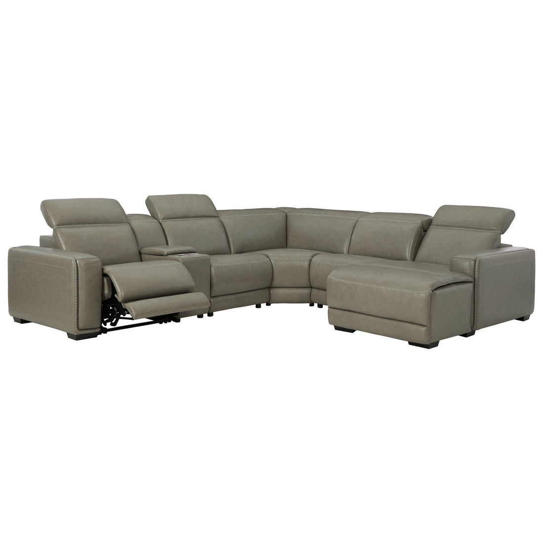 Correze 6-Piece Power Reclining Sectional with Chaise Ash-U94202S5