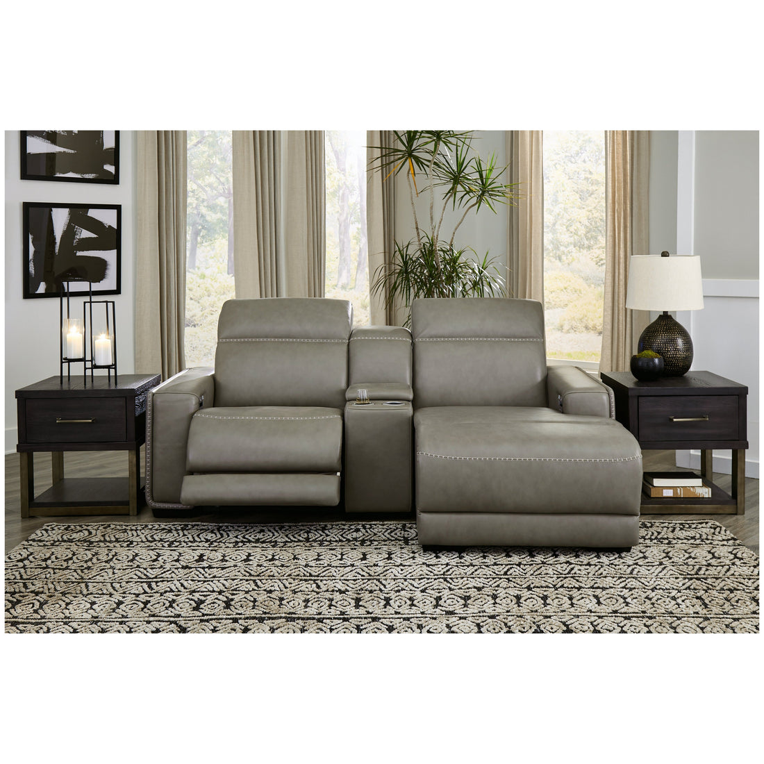 Correze 3-Piece Power Reclining Sectional with Chaise Ash-U94202S11