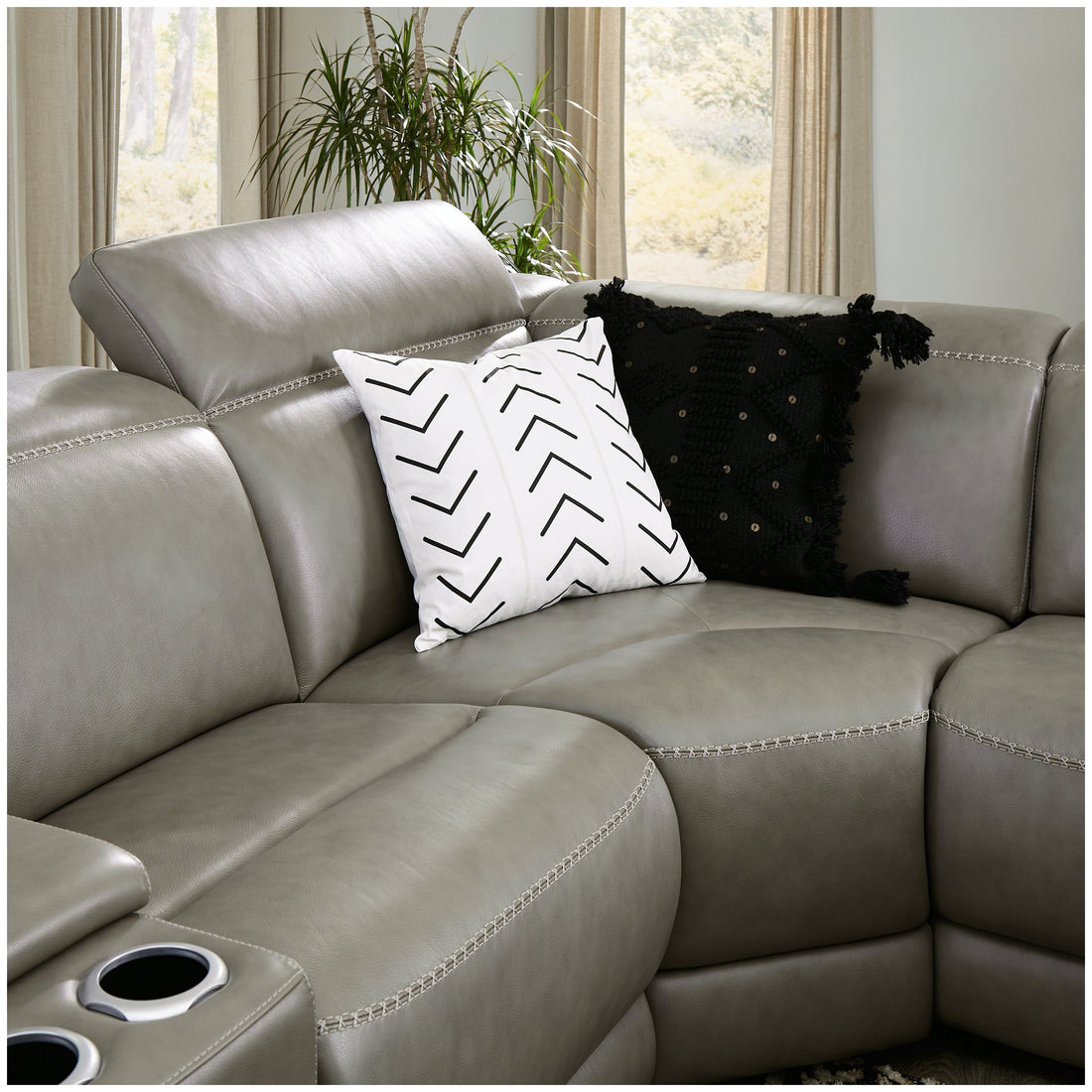 Correze 5-Piece Power Reclining Sectional Ash-U94202S7