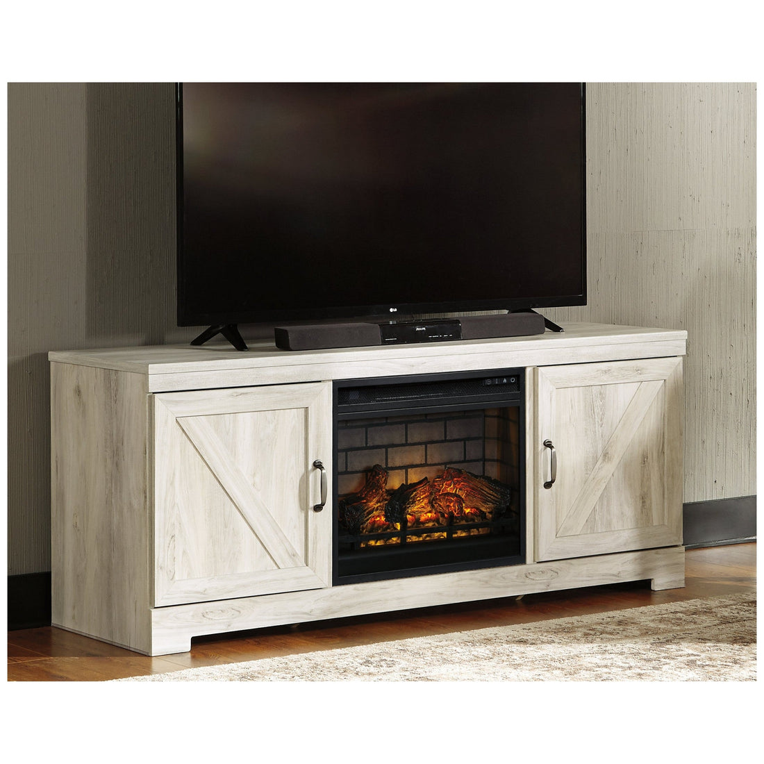 Bellaby 63&quot; TV Stand with Electric Fireplace Ash-W331W9