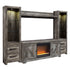 Wynnlow 4-Piece Entertainment Center with Electric Fireplace Ash-W440W5