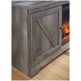 Wynnlow 4-Piece Entertainment Center with Electric Fireplace Ash-W440W5