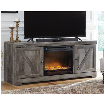 Wynnlow 63&quot; TV Stand with Electric Fireplace Ash-W440W4