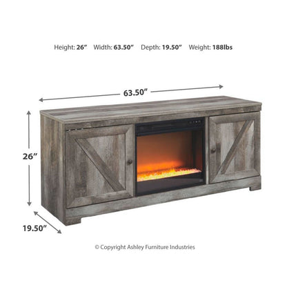Wynnlow 63&quot; TV Stand with Electric Fireplace Ash-W440W4