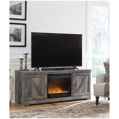 Wynnlow 63&quot; TV Stand with Electric Fireplace Ash-W440W4