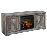 Wynnlow 63" TV Stand with Electric Fireplace Ash-W440W9