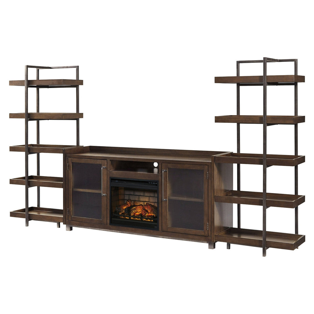 Starmore 3-Piece Wall Unit with Electric Fireplace Ash-W633W6