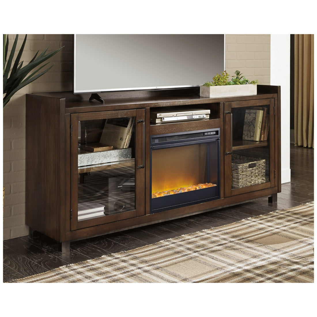 Starmore 70&quot; TV Stand with Electric Fireplace Ash-W633W4