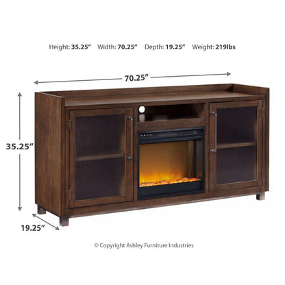Starmore 70&quot; TV Stand with Electric Fireplace Ash-W633W4
