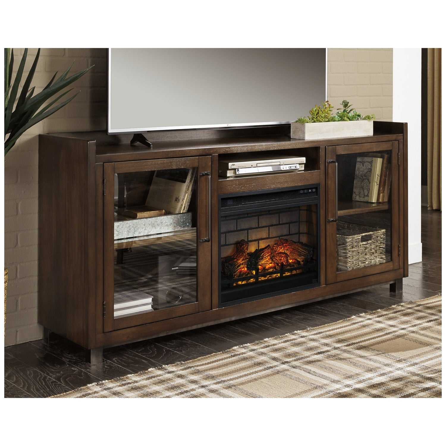 Starmore 70&quot; TV Stand with Electric Fireplace Ash-W633W5