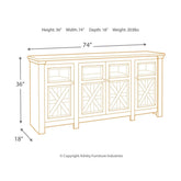 Bolanburg 74" TV Stand Ash-W647-60