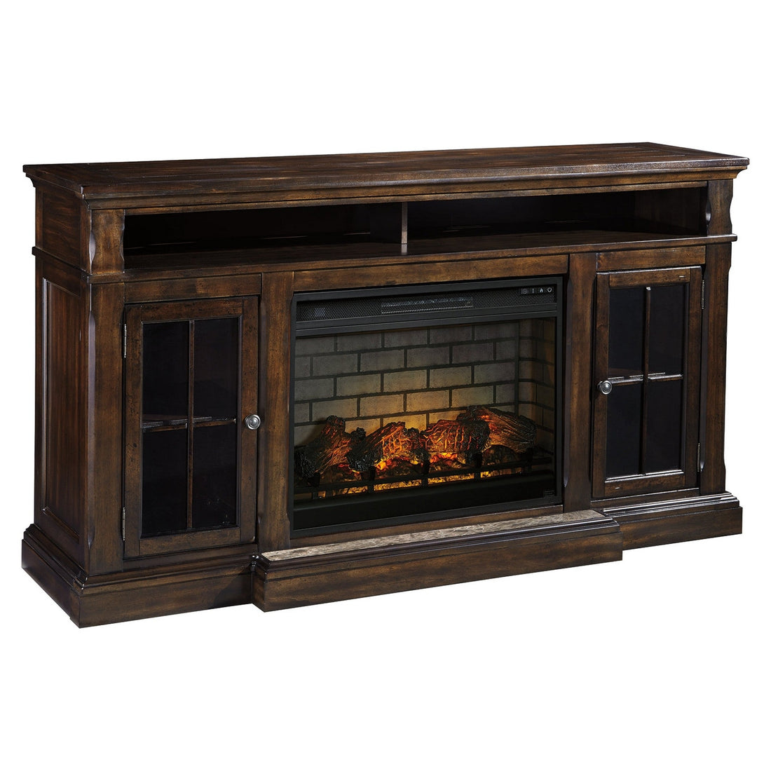 Roddinton 72&quot; TV Stand with Electric Fireplace Ash-W701W8
