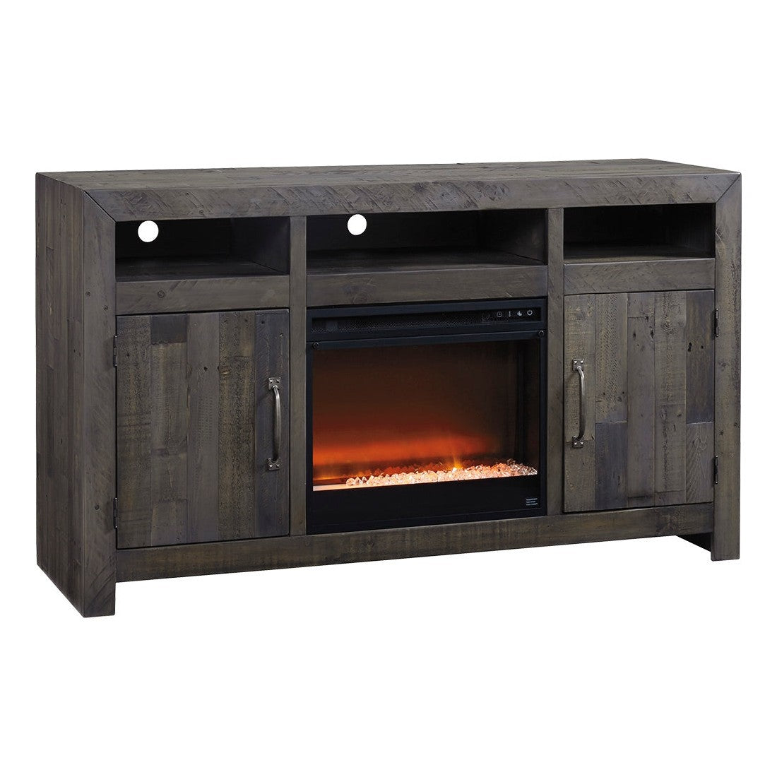 Mayflyn Large TV Stand with Fireplace Ash-W729W4