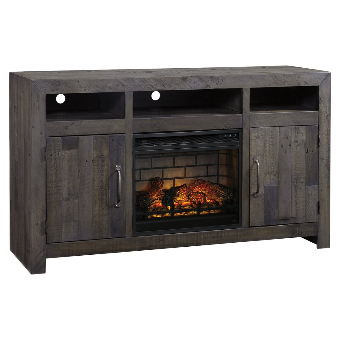 Mayflyn 62&quot; TV Stand with Electric Fireplace Ash-W729W3