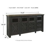 Tyler Creek 74" TV Stand Ash-W736-68