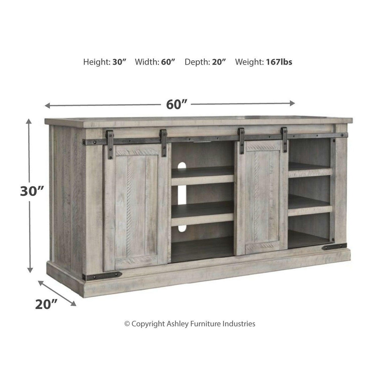 Carynhurst 60&quot; TV Stand Ash-W755-48