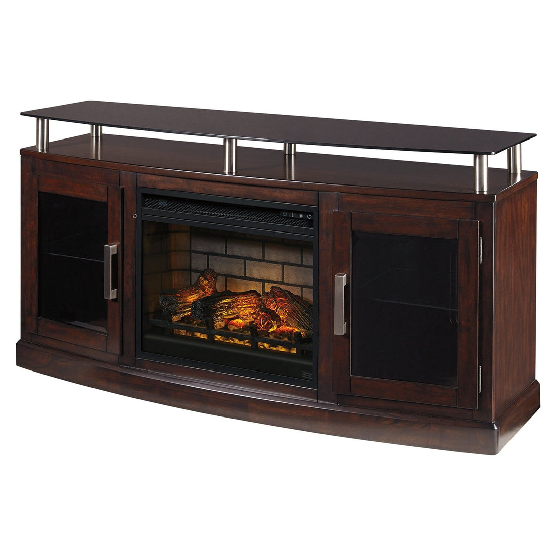 Chanceen 60&quot; TV Stand with Electric Fireplace Ash-W757W4