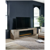Krystanza TV Stand with Electric Fireplace Ash-W760W1