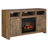 Sommerford 62" TV Stand with Electric Fireplace Ash-W775W4