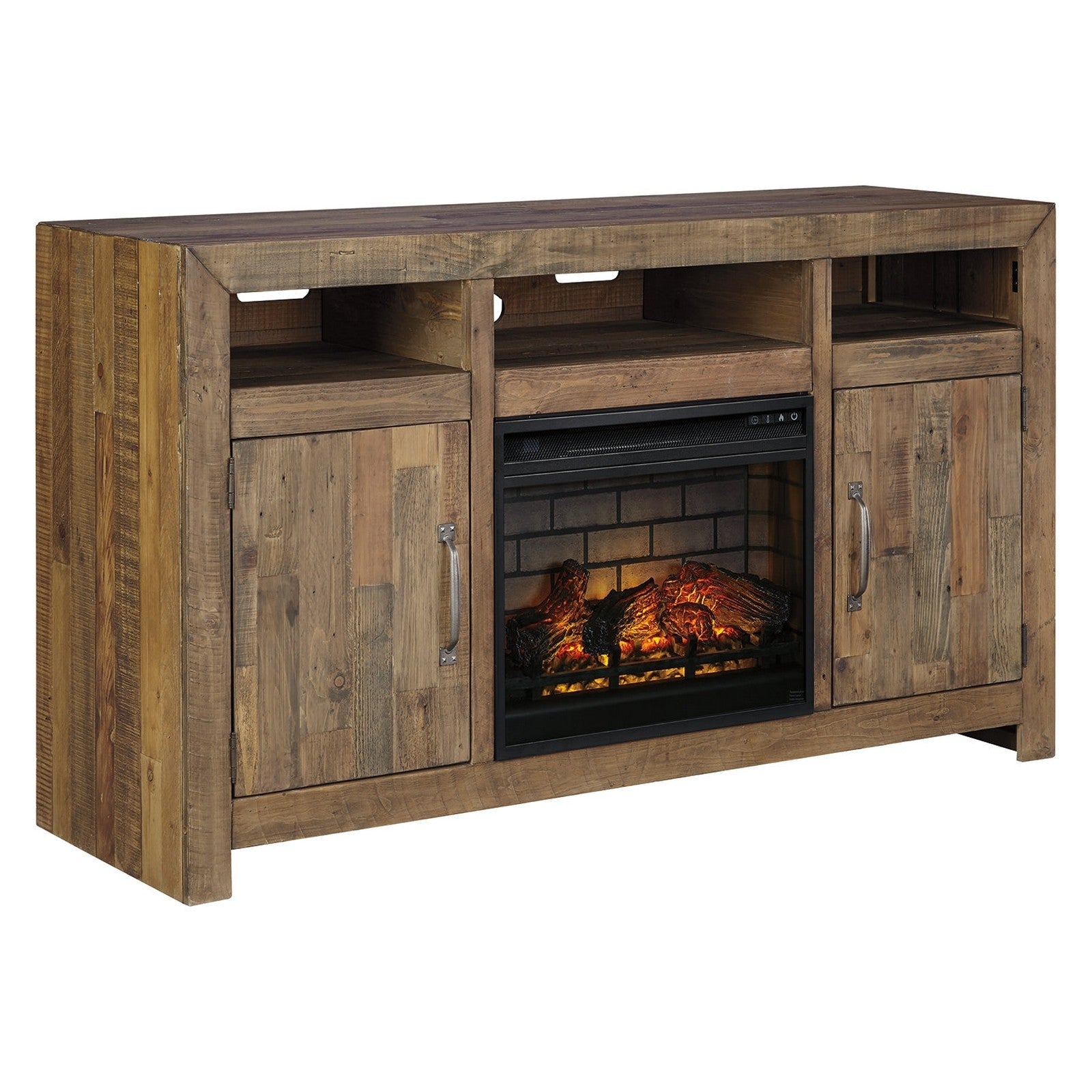 Sommerford 62&quot; TV Stand with Electric Fireplace Ash-W775W4