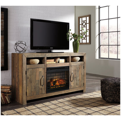 Sommerford 62&quot; TV Stand with Electric Fireplace Ash-W775W4