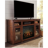 Harpan 72" TV Stand with Electric Fireplace Ash-W797W2