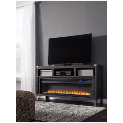 Todoe 65&quot; TV Stand with Electric Fireplace Ash-W901W1