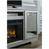 Flamory 72" TV Stand with Electric Fireplace Ash-W910W1