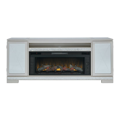 Flamory 72&quot; TV Stand with Electric Fireplace Ash-W910W1