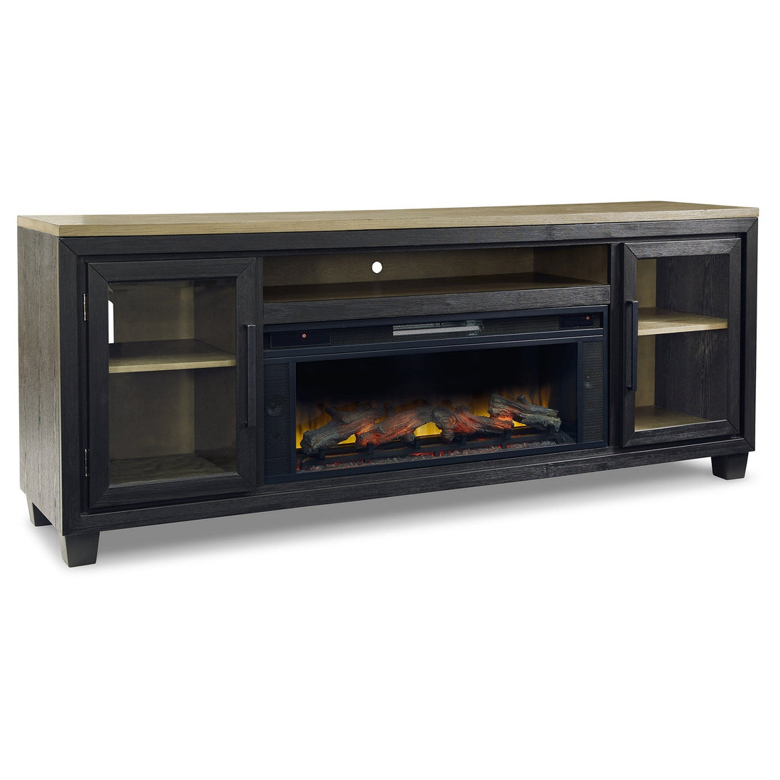 Foyland 83&quot; TV Stand with Electric Fireplace Ash-W989W1