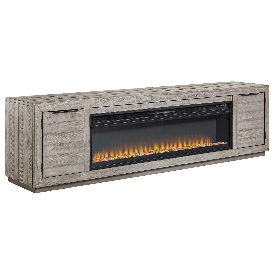 Naydell 92&quot; TV Stand with Electric Fireplace Ash-W996W1