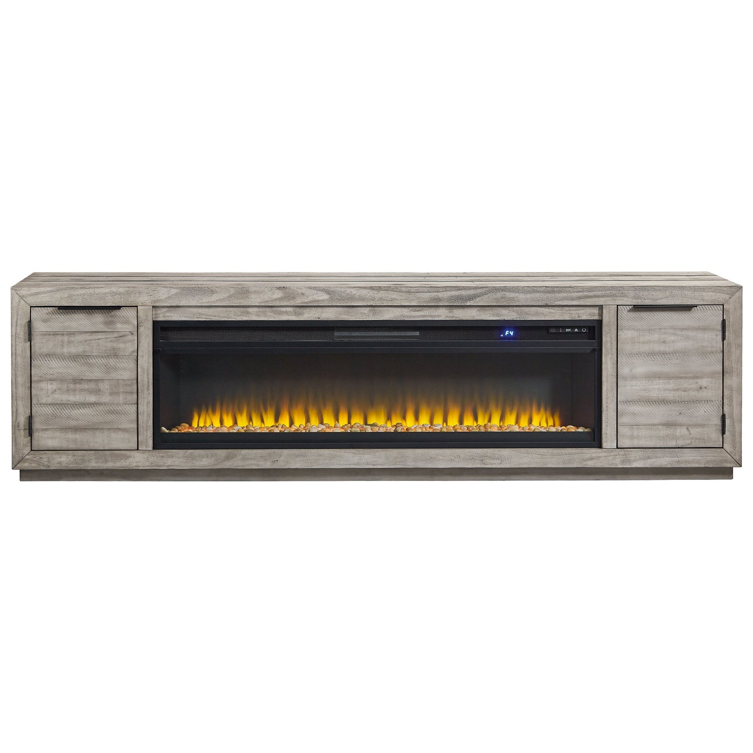 Naydell 92&quot; TV Stand with Electric Fireplace Ash-W996W1