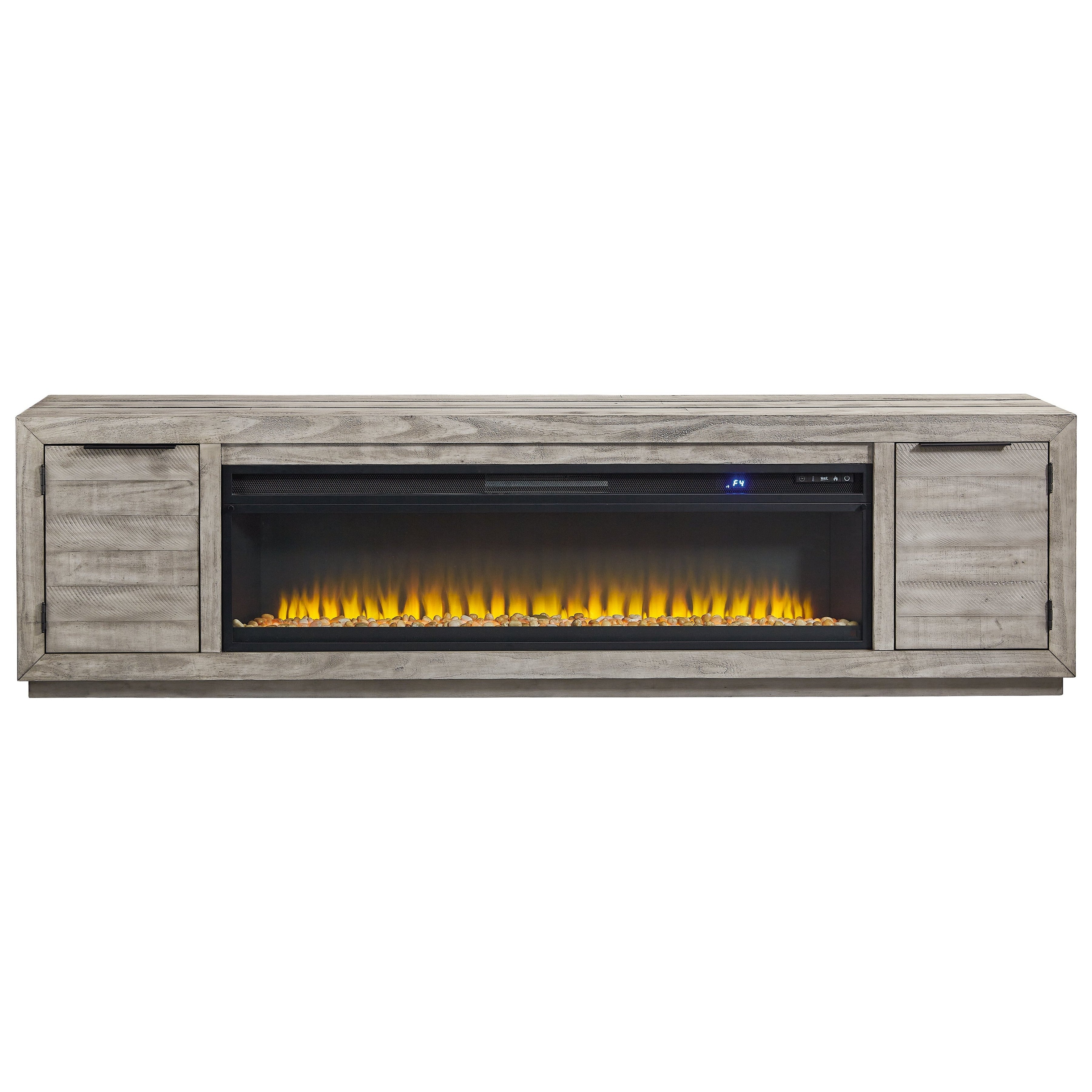 Naydell 92&quot; TV Stand with Electric Fireplace Ash-W996W1